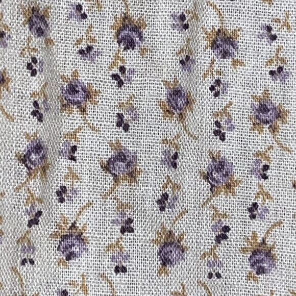 Girl’s Vintage Shirt Sz 12 Little Flowers Pointed Collar Button Down SS Spring - Picture 6 of 9